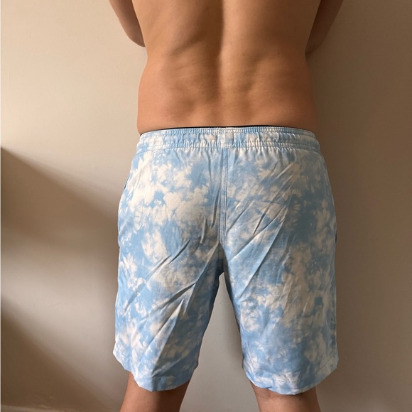 GAP Blue and White Tie-Dye Swim Trunks - Picture 2 of 3